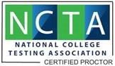 Logo of the National College Testing Association (NCTA) with the text 'Certified Proctor' displayed below in blue and green colors.