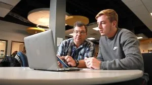 Photo of a tutoring session in the Student Learning Center in Beem Center