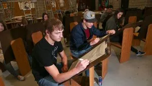 Photo of students in Art class