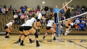 Photo of a NIACC Volleyball game